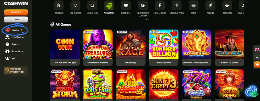 CashWin Casino slots
