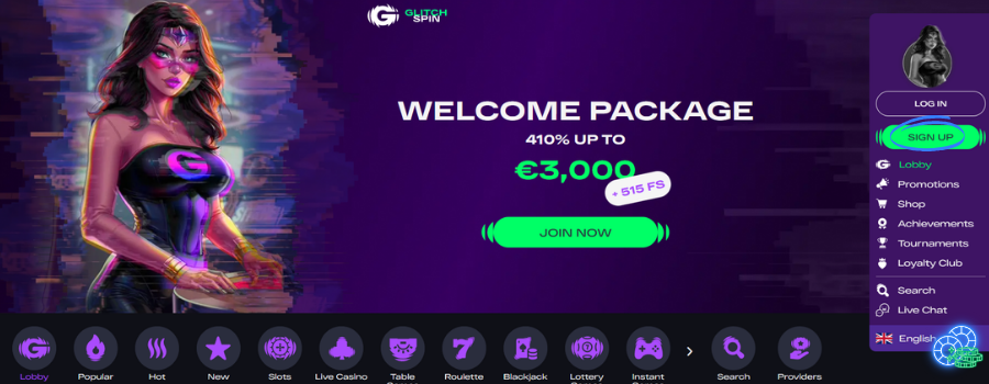 GlitchSpin Casino