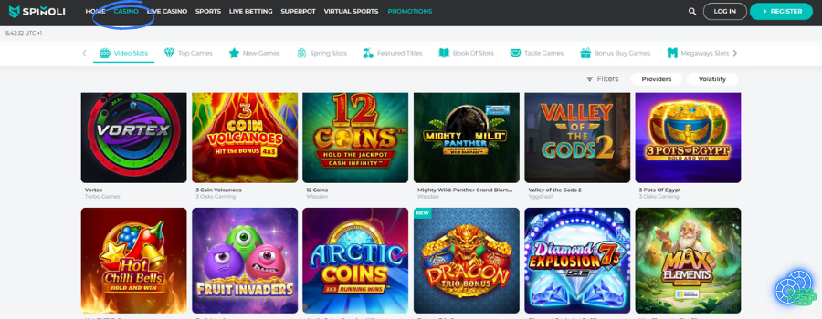 Spinoli casino slot