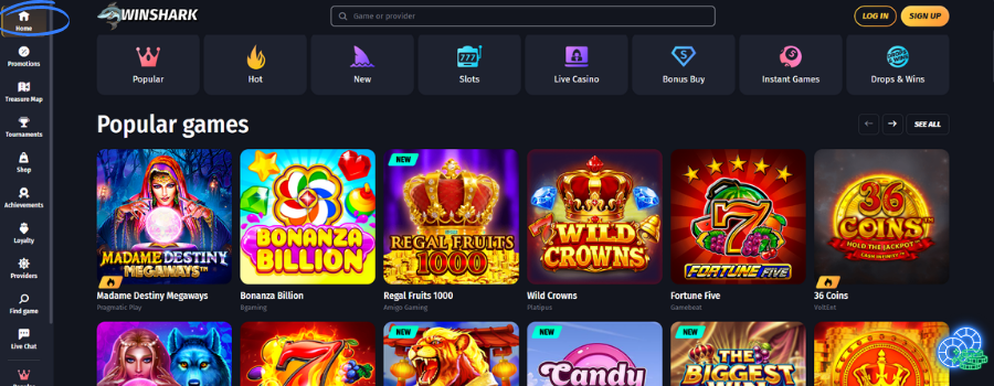 Winshark Casino slot